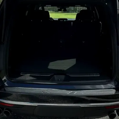 Chevrolet Suburban rear cargo area with the tailgate open